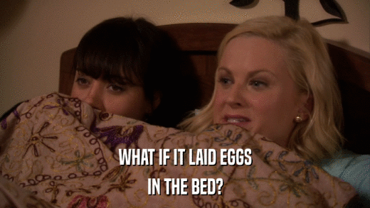 WHAT IF IT LAID EGGS IN THE BED? 