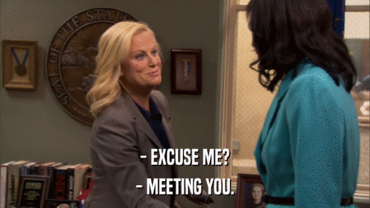 - EXCUSE ME? - MEETING YOU. 