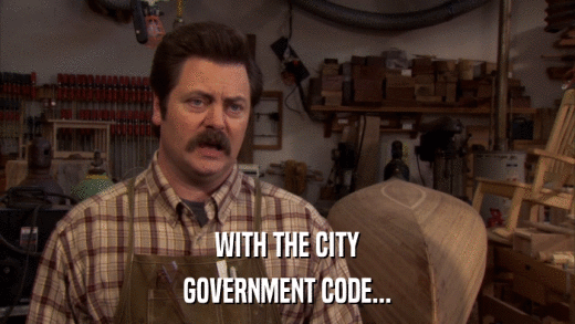 WITH THE CITY GOVERNMENT CODE... 