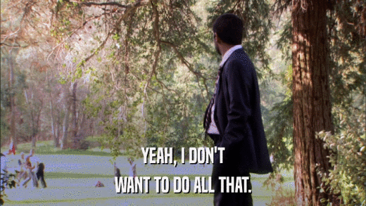 YEAH, I DON'T WANT TO DO ALL THAT. 