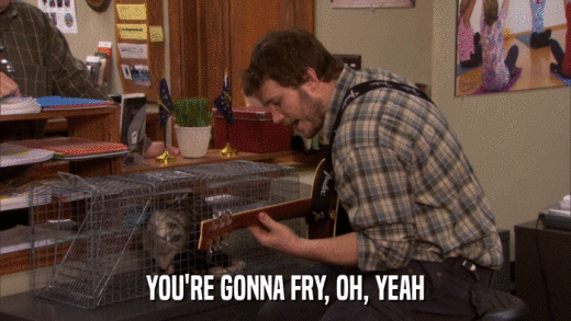 YOU'RE GONNA FRY, OH, YEAH  