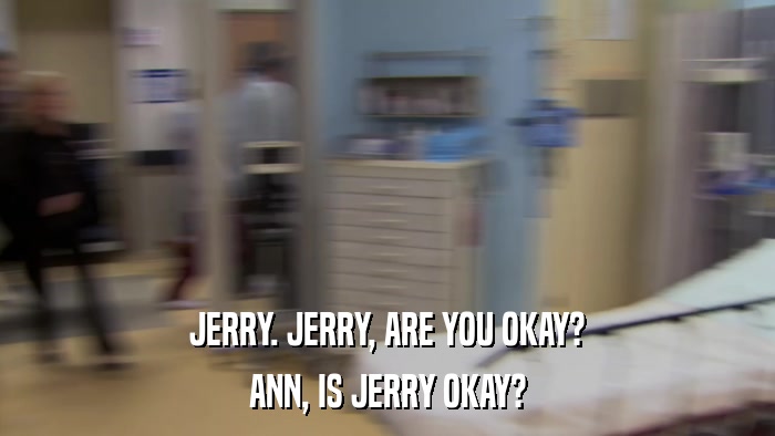 JERRY. JERRY, ARE YOU OKAY? ANN, IS JERRY OKAY? 