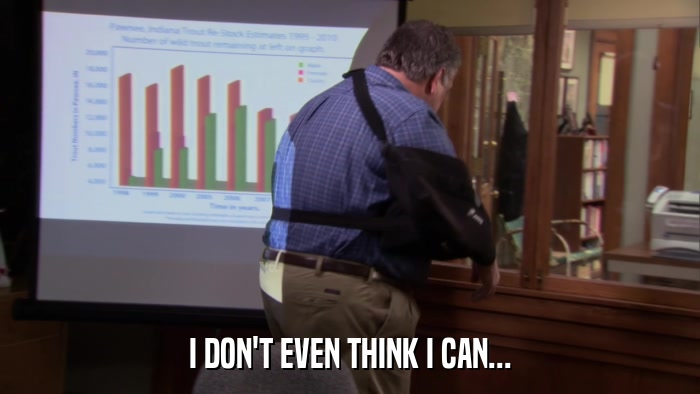 I DON'T EVEN THINK I CAN...  