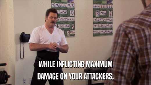 WHILE INFLICTING MAXIMUM DAMAGE ON YOUR ATTACKERS. 