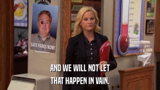 AND WE WILL NOT LET THAT HAPPEN IN VAIN. 