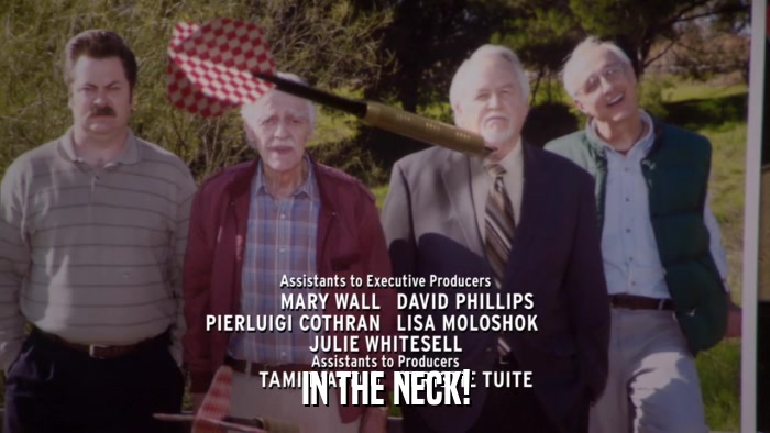 IN THE NECK!  