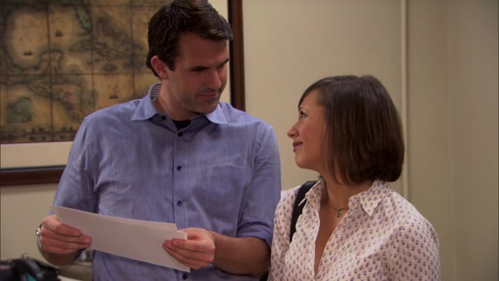 MARK LOOKS HAPPY.  