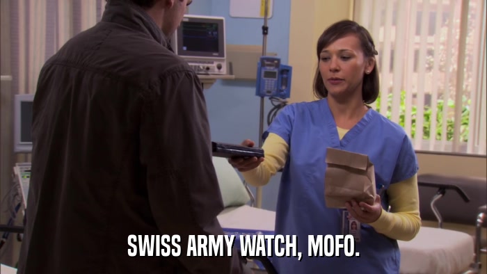 SWISS ARMY WATCH, MOFO.  