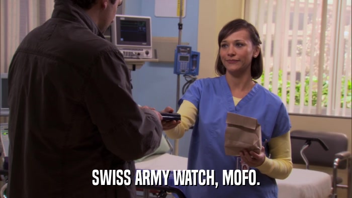 SWISS ARMY WATCH, MOFO.  