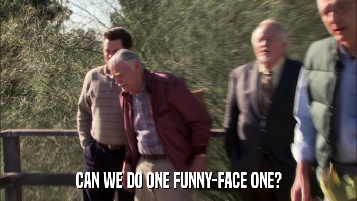 CAN WE DO ONE FUNNY-FACE ONE?  