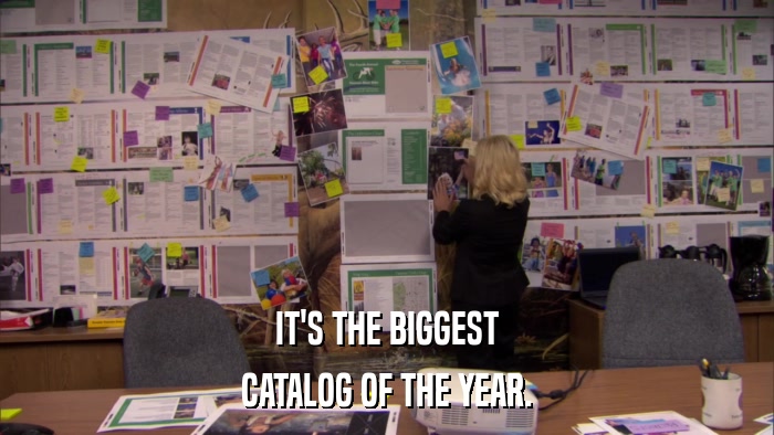 IT'S THE BIGGEST CATALOG OF THE YEAR. 