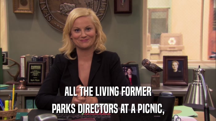 ALL THE LIVING FORMER PARKS DIRECTORS AT A PICNIC, 