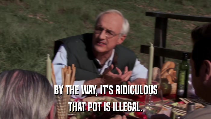 BY THE WAY, IT'S RIDICULOUS THAT POT IS ILLEGAL. 