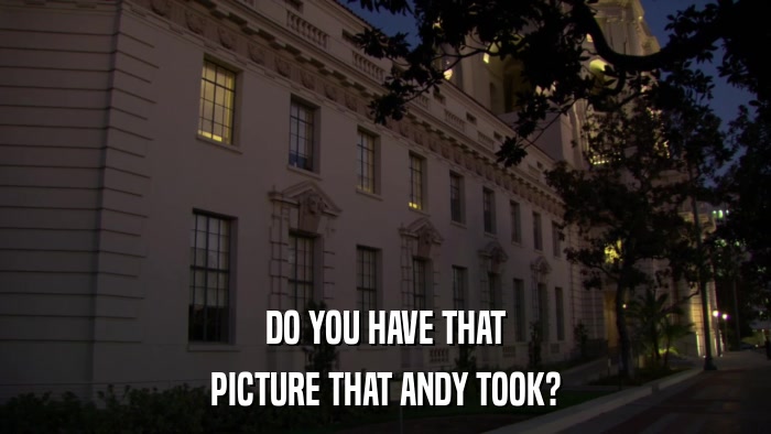 DO YOU HAVE THAT PICTURE THAT ANDY TOOK? 