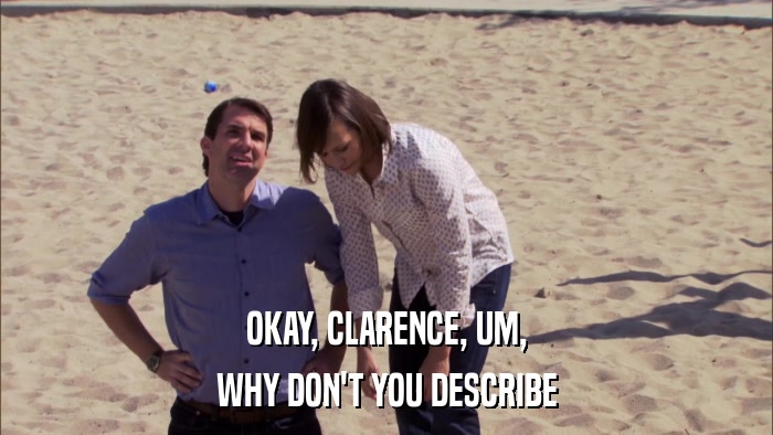 OKAY, CLARENCE, UM, WHY DON'T YOU DESCRIBE 