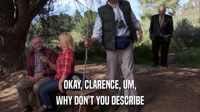 OKAY, CLARENCE, UM, WHY DON'T YOU DESCRIBE 