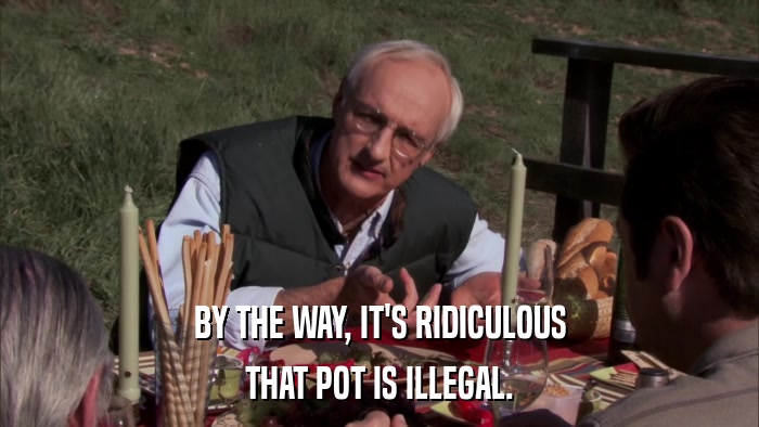 BY THE WAY, IT'S RIDICULOUS THAT POT IS ILLEGAL. 