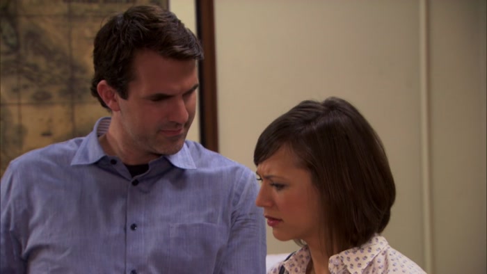 MARK LOOKS HAPPY.  