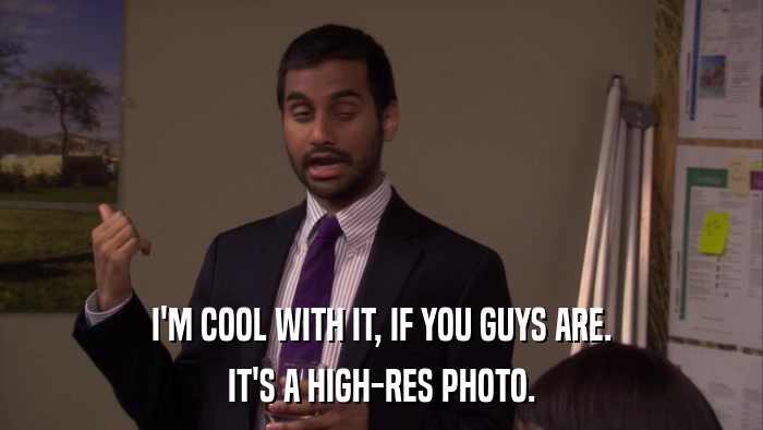 I'M COOL WITH IT, IF YOU GUYS ARE. IT'S A HIGH-RES PHOTO. 