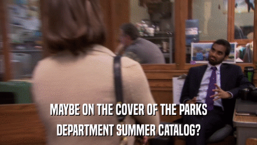 MAYBE ON THE COVER OF THE PARKS DEPARTMENT SUMMER CATALOG? 
