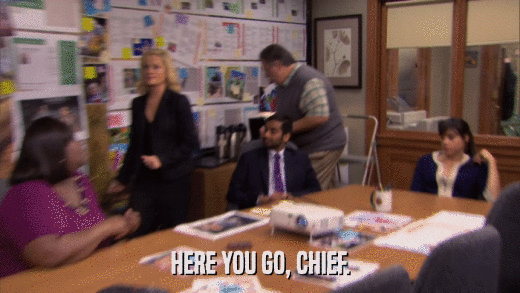 HERE YOU GO, CHIEF.  