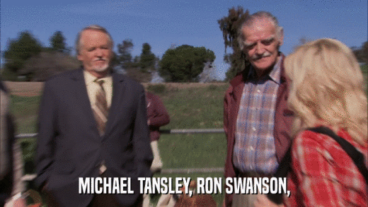 MICHAEL TANSLEY, RON SWANSON,  