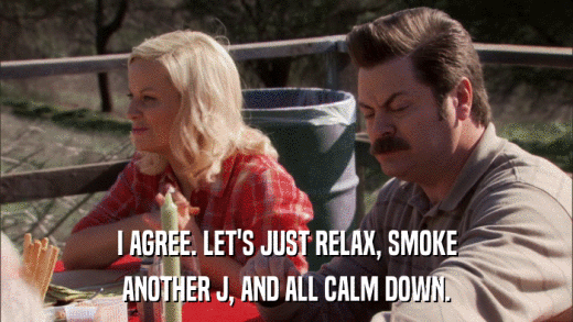 I AGREE. LET'S JUST RELAX, SMOKE ANOTHER J, AND ALL CALM DOWN. 