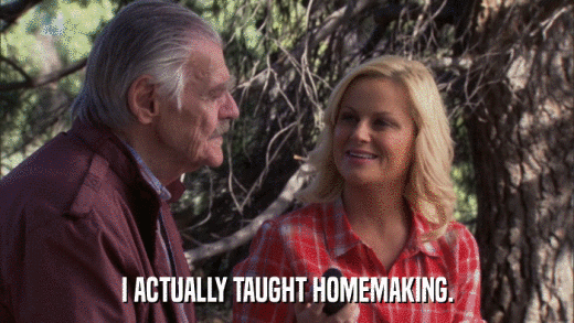 I ACTUALLY TAUGHT HOMEMAKING.  