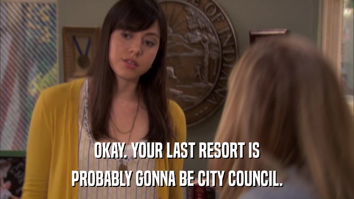 OKAY. YOUR LAST RESORT IS PROBABLY GONNA BE CITY COUNCIL. 