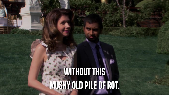 WITHOUT THIS MUSHY OLD PILE OF ROT. 