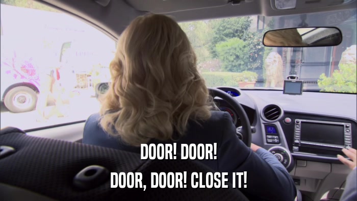 DOOR! DOOR! DOOR, DOOR! CLOSE IT! 