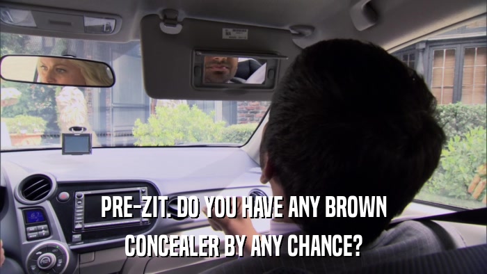 PRE-ZIT. DO YOU HAVE ANY BROWN CONCEALER BY ANY CHANCE? 