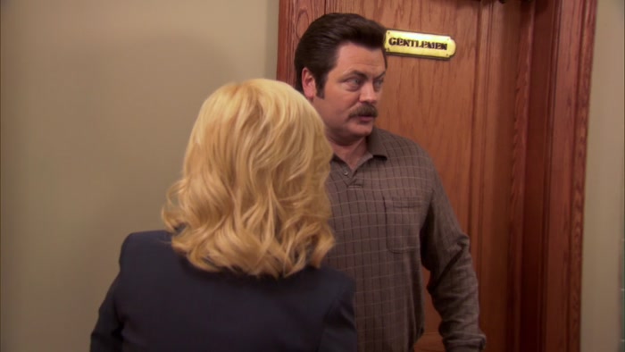 LESLIE, I HAVEN'T RELIEVED MYSELF IN FIVE HOURS, 