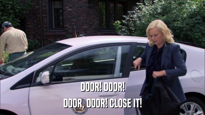 DOOR! DOOR! DOOR, DOOR! CLOSE IT! 