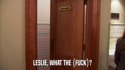 LESLIE, WHAT THE (FUCK)?  