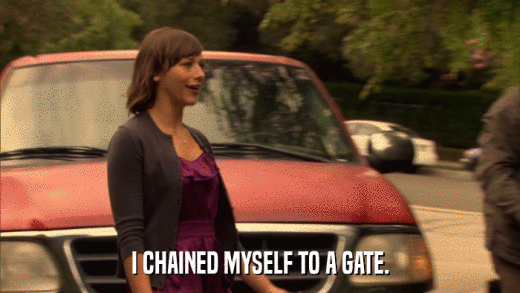 I CHAINED MYSELF TO A GATE.  