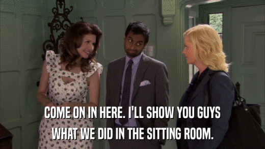 COME ON IN HERE. I'LL SHOW YOU GUYS WHAT WE DID IN THE SITTING ROOM. 