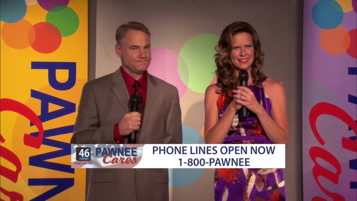 TONIGHT, WE'RE HOPING THE PEOPLE OF PAWNEE DIG THEIR BIG, CHUBBY HANDS 