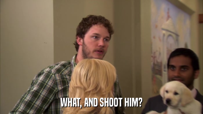 WHAT, AND SHOOT HIM?  