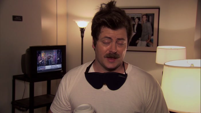 I AM ONLY HERE BECAUSE I OWE LESLIE A THOUSAND FAVORS. 