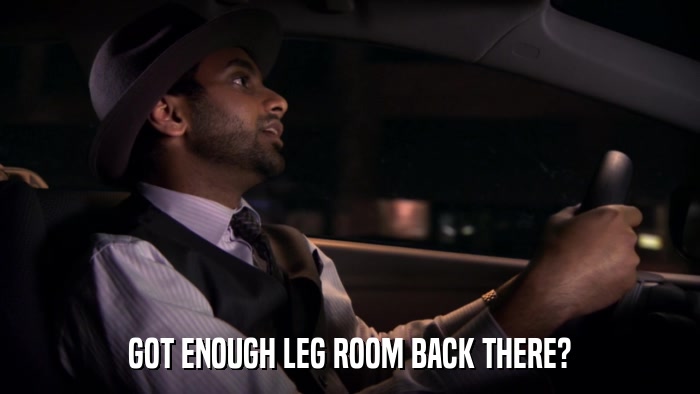 GOT ENOUGH LEG ROOM BACK THERE?  
