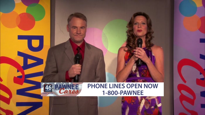 TONIGHT, WE'RE HOPING THE PEOPLE OF PAWNEE DIG THEIR BIG, CHUBBY HANDS 