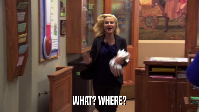 WHAT? WHERE?  