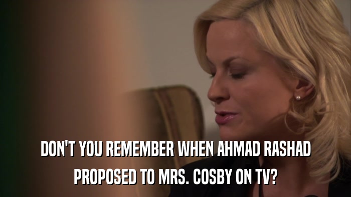 DON'T YOU REMEMBER WHEN AHMAD RASHAD PROPOSED TO MRS. COSBY ON TV? 