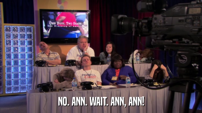 NO. ANN. WAIT. ANN, ANN!  
