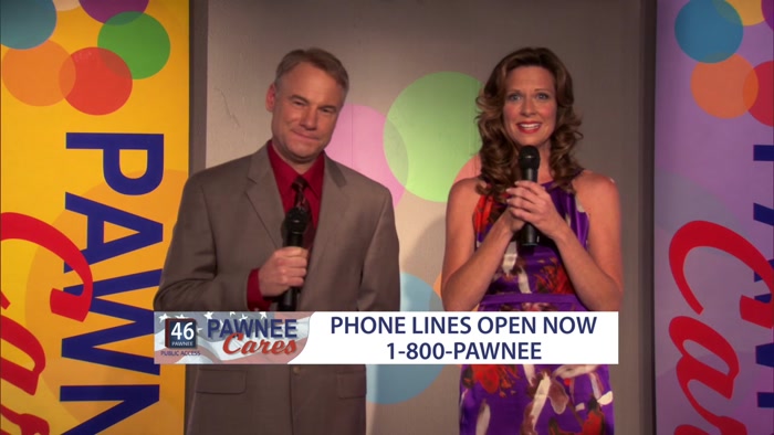 TONIGHT, WE'RE HOPING THE PEOPLE OF PAWNEE DIG THEIR BIG, CHUBBY HANDS 