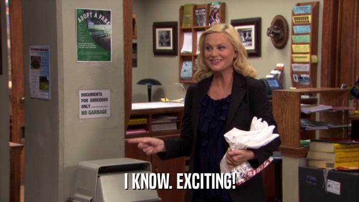 I KNOW. EXCITING!  