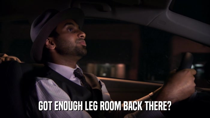 GOT ENOUGH LEG ROOM BACK THERE?  