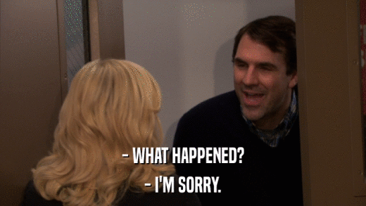 - WHAT HAPPENED? - I'M SORRY. 