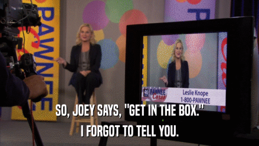 SO, JOEY SAYS, 